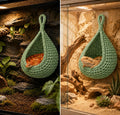 Snake Hammock for Reptile Tank, Bearded Dragon Window Hammock with Adhesive Hooks, Wall-Mounted Terrarium Resting Bed an
