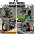 Double Pet Stroller with Detachable Carriers - Ideal for 2 Dogs or Cats - Compact & Convenient Design - Easy Assembly Double Dog Stroller - Graphite Gray