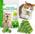60g Cat Grass Teething Stick for Cat, Freezed Dried Cat Grass Treats Snacks for Cats, Edible Cat Chew Toys for Teeth Cle