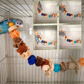 XLpeixin Natural Bird Rope Perches, Parakeet Swing Chew Toy, Birdcage Hanging Toy for Conure Cockatiel Budgies Lovebird Parrot