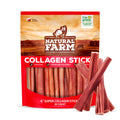 Natural Farm Odor-Free Super Collagen Dog Chews (6-Inch, 20-Pack) The First Ever Real Bull Sticks Alternative: 100% Natural Angus Hide Collagen Treats - More Protein, More Chew Time for All Dogs