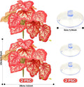 QUOZUO 2 Pack Reptile Plants for Terrarium, Artificial Leaves Habitat Decorations with Suction Cups, Terrarium Hanging P