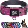 Tuff Pupper Heavy Duty Tactical Dog Collar | 1.5" Wide Ballistic Nylon | Reflective Stitching | Integrated ID Tag Holder