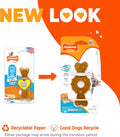 Nylabone Ring Bone Chew Toy for Puppies, Puppy Teething Toys, Puppy Enrichment Toys, Chicken Flavor, X-Small Dogs - Up to 15 lbs, 1 Count