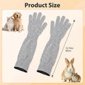 15.7 Inch Kevlar Anti-Bite Anti-Scratch Gloves, Flexible Arm Protection for Cat Grooming Nail Trimming