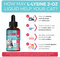 L Lysine for Cats with Taurine & Probiotic – A and B Vitamins Help with Watery Eyes, Sneezing, Cough, Allergies – Feline