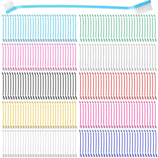 Eaasty 300 Pcs Dog Toothbrush Bulk Dual Headed Dental Brushes Puppy Tooth Brushing Kit Long Handle Toothbrush for Large Small Dogs Cats Puppy Teeth Cleaning Oral Dental Care Supplies 10 Colors