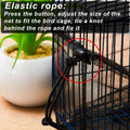 Shappy Large Bird Cage Seed Catcher,Bird Cage Cover Net Skirt Guard,Adjustable Soft Airy Mesh Net for Parrot Parakeet Macaw(59.8 x 39.4 Inch/ 152 x 100 cm,Black)