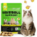 Hairball Treatment for Cats & Kittens, Cat Hairball Support Crunchy & Creamy Chews for Cats,Hairball Control & Relief Treats with Cat Grass,Apple Pomace & Omega-3 Fish Oil,Supports Healthy Skin Coat