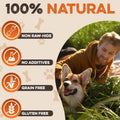 BRUTUS & BARNABY Premium Beef Cheek Rolls for Dogs 10-12" - (3-Pack) Long Lasting, Natural Rawhide Alternative Chews, Id