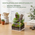 【Pre-Assembled】 Jumping Spider Enclosure(3"×3"×6") Front Above Opening Praying Mantis Habitat, Jumping Spider Habitat, A