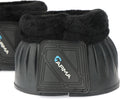 Shires Arma Overreach Fleece Bell Boots - Durable Gum Rubber with SupaFleece Trim and Double Velcro Black/Full