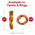Country Kitchen Rawhide Free Beef Rings Dog Chews, Made with Real Beef, Highly Digestible, Gluten Free, 7 Count