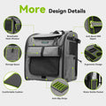 Dog Bike Front Basket, 4 in 1 Foldable Pet Backpack/Shoulder Bag/Auto Seat with Heavy-Duty L-Shaped Mount Φ3.15 in, Wate