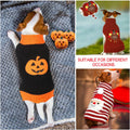 Sanwuta 3 Pcs Halloween Thanksgiving Christmas Dog Kint Sweaters Sets, S