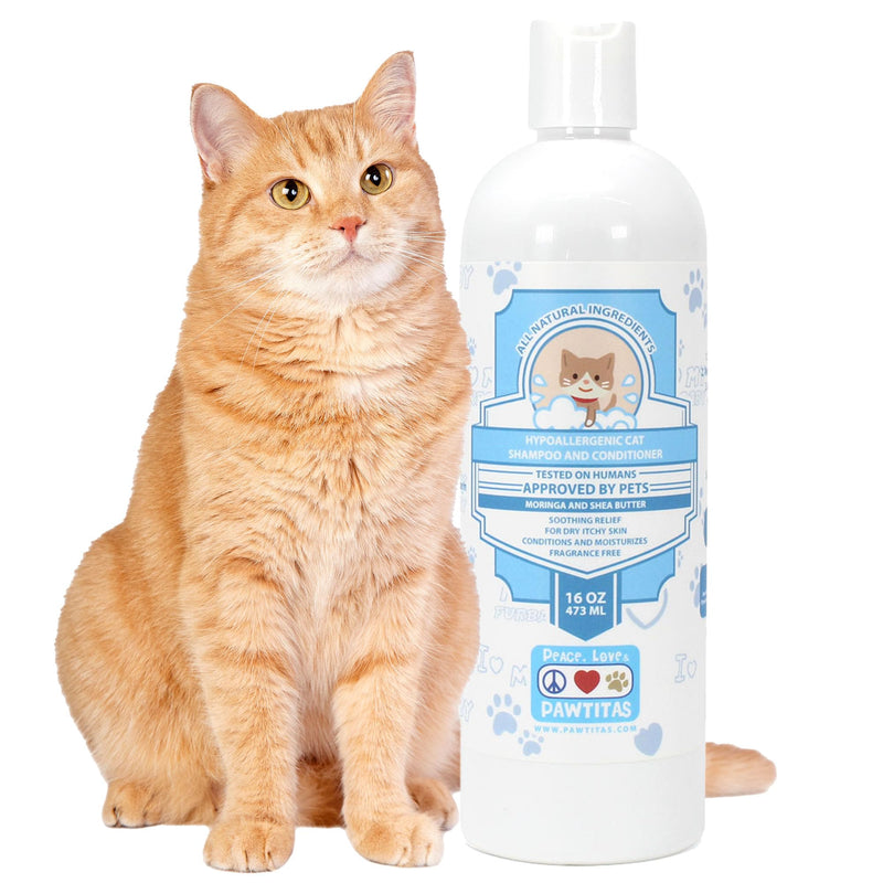 PAWTITAS Organic SHEABUTTER and Oatmeal CAT Shampoo and Conditioner
