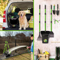 LANNEY Pooper Scooper - 38" Long Adjustable Metal Handle Dog Pooper Scooper Swivel Bin & Rake & Spade with 50 Bags Attac
