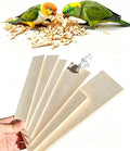 Bird Chew Toys Large Untreated Balsa Wood 6 Pack with Mount Clip, Multi Size Thick Wood Slice, Bird Cage Accessories for