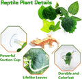 BNOSDM Fake Terrarium Plants for Reptiles, 3-5in, Green, 5PCS