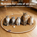 31" Cat Scratcher Mat, Natural Cotton Rope Cat Scratch Pad, Round Horizontal Floor Cat Scratching Pads for Indoor Cats, 