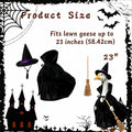 Halloween Witch Porch Goose Outfit Witch Hat Cape Broom Set for 23'' Geese