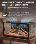 68 Gallon Reptile Tank, Reptile Enclosure Front Sliding Door