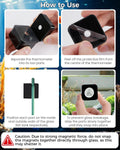 Aquarium Magnetic Cleaner with Thermometer 2 in 1 Fish Nano Tank Glass Cleaner Tool Algae Scrapers Mini Magnet Brush Onl