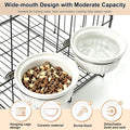 Rabbit Hanging Ceramic Bowl, Removable Cage Feeder Pet Food Water Bowl