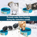 Heated Water Bowl for Dog & Cat, Outdoor Heated Dog Bowl Provides Drinkable Water & Food in Winter, Heated Pet Bowl for 