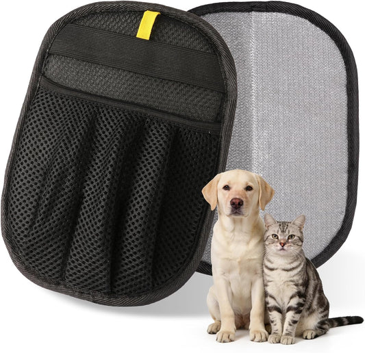 Pet Hair Removal Glove for Cats & Dogs, Five-Finger Electrostatic Pet Hair Remover Glove Reusable Brush Pet Hair Tool fo