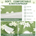 Reginary 4 Pcs Guinea Pig Fleece Cage Liners, White Flower, 24 x 16 Inch