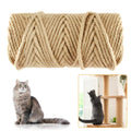 Niserelesa 164FT/50M Natural Sisal Rope for Cat Scratching Posts, 6mm Thick Jute Hemp Cat Rope for Cat Tree Replacement, Cat Scratch Post Repair, DIY Projects, and Furniture Wrapping