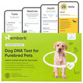 Embark Purebred Dog DNA Test - 270+ Genetic Health Conditions, 55 Physical Traits, Coefficient of Inbreeding (COI), Relatives, Breed Confirmation