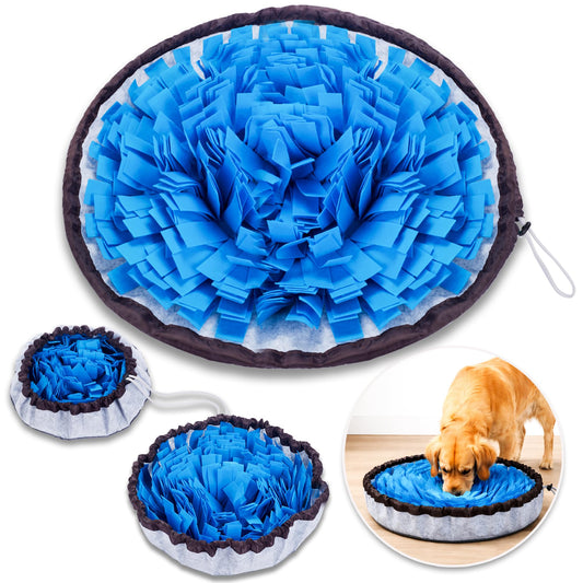 ABNIA Snuffle Mat for Dogs | Travel-Friendly Snuffle mat Encouraging Foraging | Dog Snuffle mat Crafted for Daily Enrichment | Dog sniff mat Feature for Slow Eating Habits (Blue)