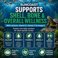 Suncoast Aquatic Turtle Food for Adult Turtles - Floating Pellets with 30% Protein, Calcium, Vitamin E, Omega-3 & Vitami