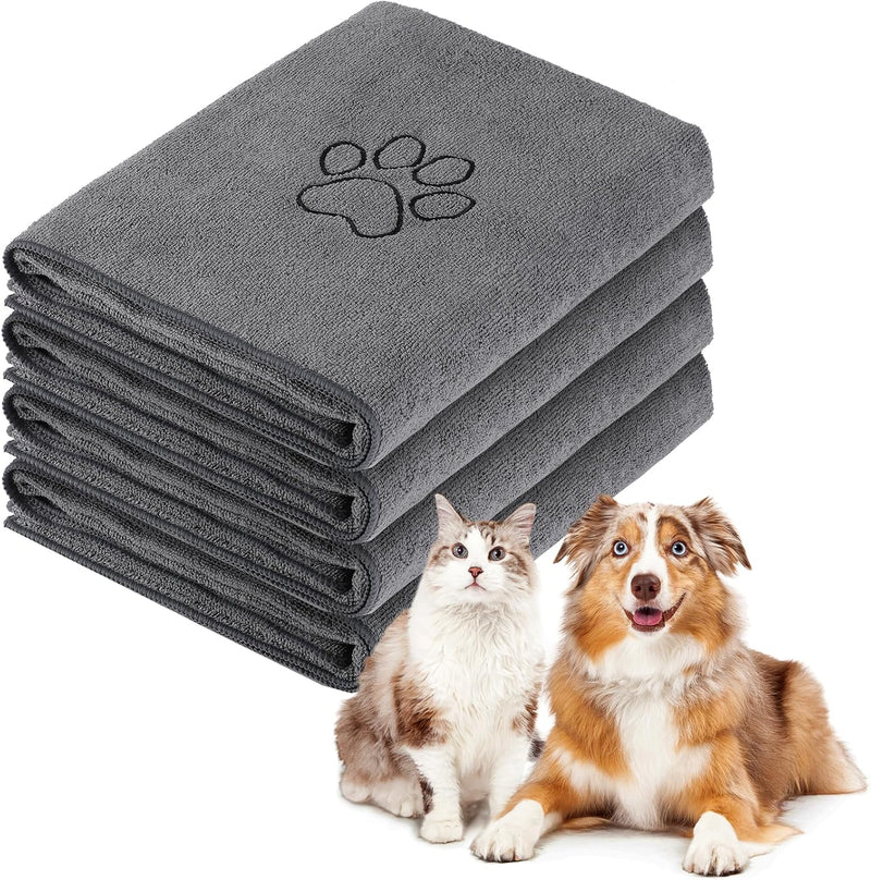 Chumia 4 Pcs Dog Towels for Drying