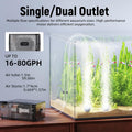 AQUASMITH Aquarium Air Pump,Ultra-Quiet/Small Size/More Output Air Pump for Fish Tank 1.5w/29GPH/14Kpa,with Air Stone Bu