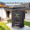 Fhiny Bird Cage Cover, 33.8”L×24”W×46.8”H Water-Proof Good Night Black-Out Birdcage Cover Durable Washable Windproof Cage Accessories for Parrot Parakeet Small Animal Sleeping