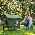JUNSPOW Outdoor Cat House Weatherproof - All-Season Insulated Cat Shelter