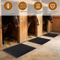 Rubber Horse Stall Mat 4 x 6 Ft, Heavy Duty 7mm Thick Stable Flooring with PVC Coating, Anti-Slip Shock Absorbent Mat fo
