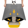 Cat Litter Mat-Litter Box Mat for Kitty, EVA Honeycomb Double Layer Design, Urine & Waterproof Scatter Control, Less Waste, Easier To Clean,Non Slip, Gray