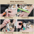 maiwoste 35.5" Extra Large Cat Grooming Wrap – Anti-Escape Cat Wrap for Cutting Nails, Brushing & Medication – Soft, Comfortable, Reusable, Self-Adhering, Holds Cats Up to 22lbs (Elephant Cat)