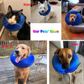 Inflatable Dog Collar, Soft Dog Cone for Dogs After Surgery, Adjustable Blow up Donut E-Collars for Small Medium Large D