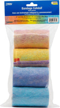 SyrFlex Cohesive Bandage 4” Rainbow 4pk