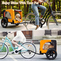 Yafylly Dog Bike Trailer for Small to Medium Dogs, Foldable Pet Carrier for Dogs with 16 Inch Wheels, Universal Hitch, B