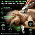 Furvana Set of 15 Dog Clippers for Grooming, Professional Dog Grooming Kit with 10W High-Torque Motor, Stainless Steel B
