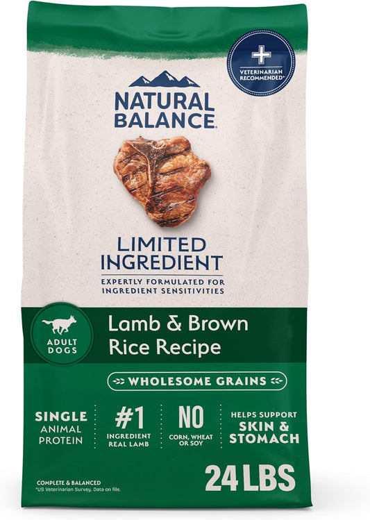 Natural Balance Limited Ingredient, Lamb & Brown Rice, 24 lb