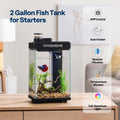 VIVOHOME 2 Gallon Smart Fish Tank with APP Control and Auto Feeder