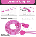 6FT Dog Training Leash - Slip Lead for Small & Medium Dogs - Strong, Lightweight, No Pull - Comfortable Loop (D-Pink, 6F