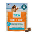 VetIQ Skin and Coat Supplement for Dogs, Helps Maintain Healthy Skin and Shiny Coat, Hickory Smoke Flavor Dog Chew, Made in The USA, 90 Count
